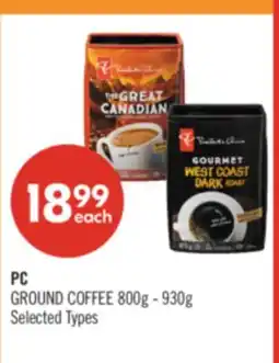 Shoppers Drug Mart PC GROUND COFFEE 800g - 930g offer