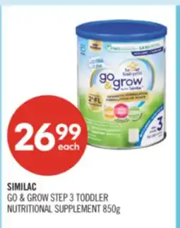 Shoppers Drug Mart SIMILAC GO & GROW STEP 3 TODDLER NUTRITIONAL SUPPLEMENT offer