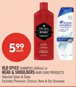 Shoppers Drug Mart OLD SPICE SHAMPOO (400mL) or HEAD & SHOULDERS HAIR CARE PRODUCTS offer