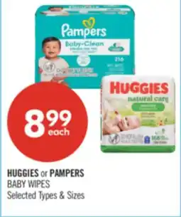 Shoppers Drug Mart HUGGIES or PAMPERS BABY WIPES offer