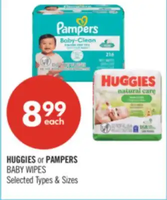 Shoppers Drug Mart HUGGIES or PAMPERS BABY WIPES offer