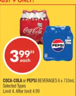 Shoppers Drug Mart COCA-COLA or PEPSI BEVERAGES offer