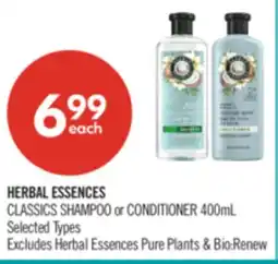 Shoppers Drug Mart HERBAL ESSENCES CLASSICS SHAMPOO or CONDITIONER offer