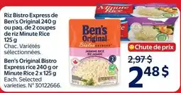 Walmart Ben's Original Bistro Express rice or Minute Rice offer
