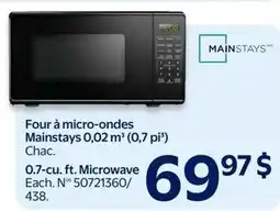 Walmart Mainstays 0.7-cu. ft. Microwave offer