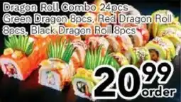 Ample Food Market Dragon Roll Combo Green Dragon, Red Dragon Roll, Black Dragon Roll offer