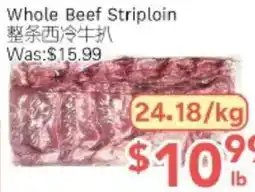 Ample Food Market Whole Beef Striploin offer