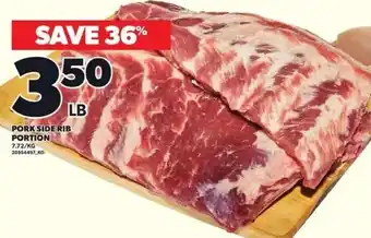Independent Grocer Pork side rib portion offer
