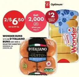 Independent Grocer Optimum Wonder buns 12's or d'italiano buns offer