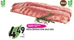 Coppa's Fresh Market Fresh ontario pork back ribs offer