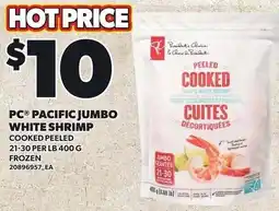 Loblaws PC pacific jumbo white shrimp offer