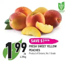 Coppa's Fresh Market Fresh sweet yellow peaches offer