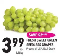 Coppa's Fresh Market Fresh sweet green seedless grapes offer