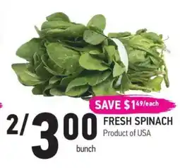 Coppa's Fresh Market Fresh spinach offer