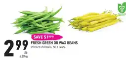 Coppa's Fresh Market Fresh green or wax beans offer