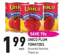 Coppa's Fresh Market Unico plum tomatoes offer