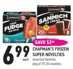 Coppa's Fresh Market Chapman's frozen super novelties offer