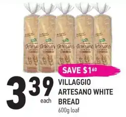 Coppa's Fresh Market Villaggio artesano white bread offer