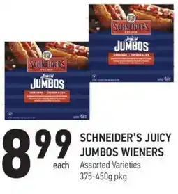 Coppa's Fresh Market Schneider's juicy jumbos wieners offer