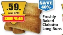 Starsky Freshly Baked Ciabatta Long Buns offer