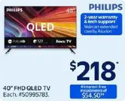 Walmart Philips 40" FHD QLED TV offer