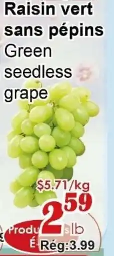Marche C&T Green seedless grape offer