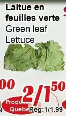 Marche C&T Green Leaf Lettuce offer