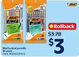Walmart BIC Pencil Mechanical pencils offer