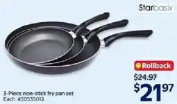 Walmart Starbasix 3-Piece non-stick fry pan set offer