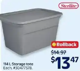 Walmart Sterilite Storage tote offer