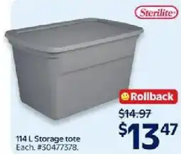 Walmart Sterilite Storage tote offer