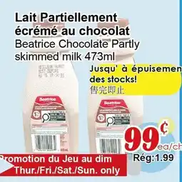 Marche C&T Beatrice Chocolate Partly skimmed milk offer