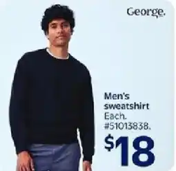 Walmart George Men's sweatshirt offer