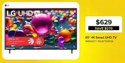 Leon's LG 65" 4K Smart UHD TV offer