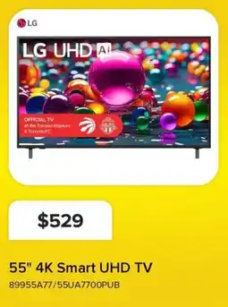 Leon's LG 55" 4K Smart UHD TV offer