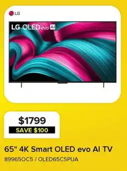 Leon's LG 65" 4K Smart OLED evo AI TV offer
