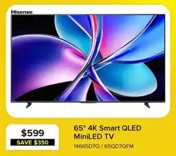 Leon's Hisense 65" 4K Smart QLED MiniLED TV offer
