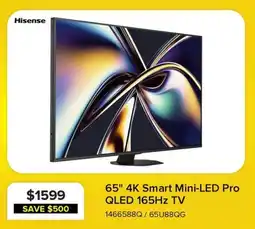 Leon's Hisense 65" 4K Smart Mini-LED Pro QLED 165Hz TV offer