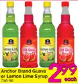 Danforth Food Market Anchor Brand Guava or Lemon Lime Syrup offer
