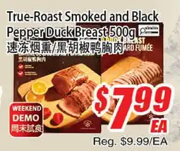 WinCo Food Mart True-Roast Smoked and Black Pepper Duck Breast offer