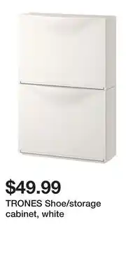 IKEA TRONES Shoe/storage cabinet, white offer