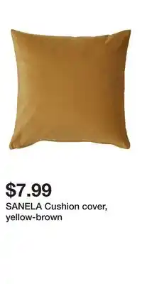 IKEA SANELA Cushion cover, yellow-brown offer