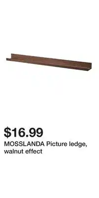 IKEA MOSSLANDA Picture ledge, walnut effect offer