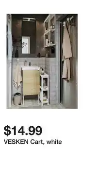 IKEA VESKEN Cart, white offer