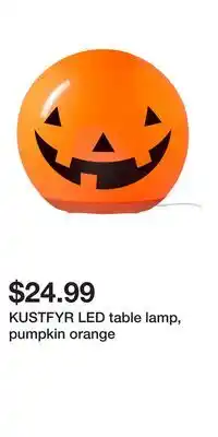 IKEA KUSTFYR LED table lamp, pumpkin orange offer