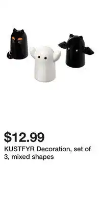 IKEA KUSTFYR Decoration, set of 3, mixed shapes offer
