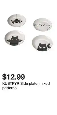 IKEA KUSTFYR Side plate, mixed patterns offer