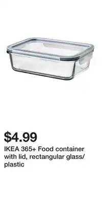 IKEA IKEA 365+ Food container with lid, rectangular glass/plastic offer