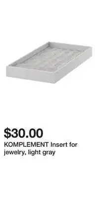 IKEA KOMPLEMENT Insert for jewelry, light gray offer