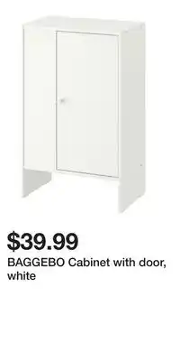 IKEA BAGGEBO Cabinet with door, white offer